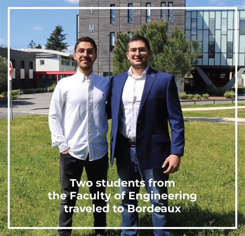 Two students from the Faculty of Engineering traveled to Bordeaux (IMS Laboratory / Bioelectronics research group)