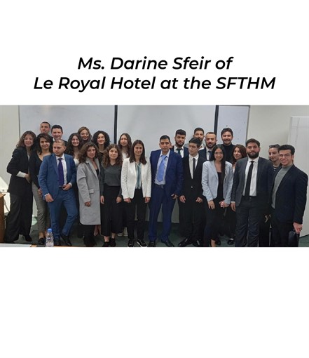 Ms. Darine Sfeir of Le Royal Hotel at the SFTHM