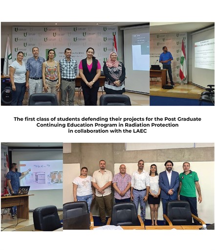 The first class of students defending their projects for the Post Graduate Continuing Education Program in Radiation Protection in collaboration with the LAEC