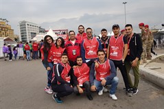 Les étudiants du département de physiothérapie au Marathon de Beyrouth 2018