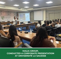 Malia Group, conducted a corporate presentation at Univsersité La Sagesse