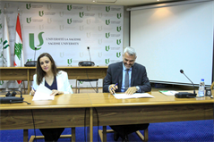 Protocole d’accord signé entre l’Université La Sagesse et la Fondation Youssef Sader pour collaborer à des activités dans le secteur de la formation juridique.