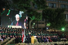 جامعة الحكمة إحتفلت بتخريج طلابها في حرم الأشرفية بعد إنجاز إعادة إعماره